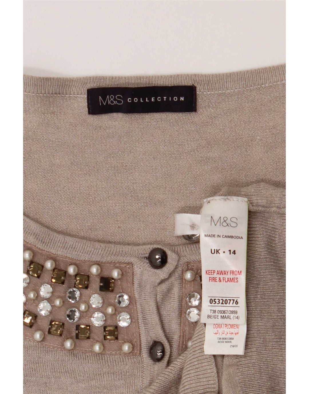 Marks & Spencer ženski kardigan pulover UK 14 Srednje siva viskoza