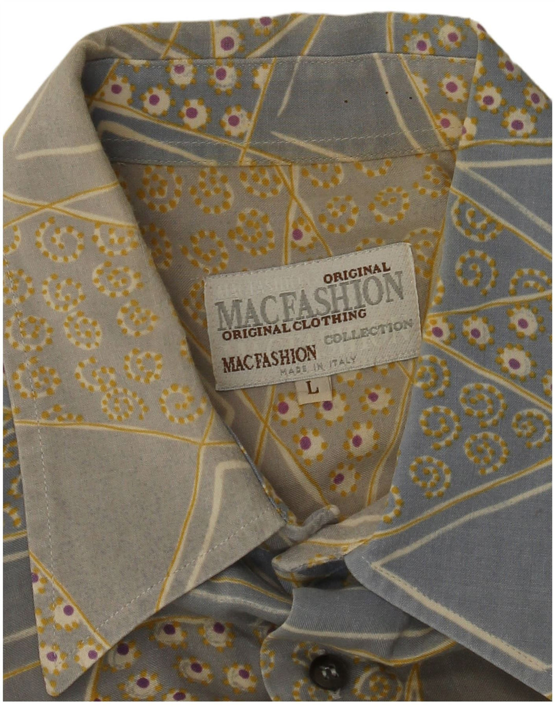 MAC FASHION Muška košulja kratkih rukava velike plave geometrije