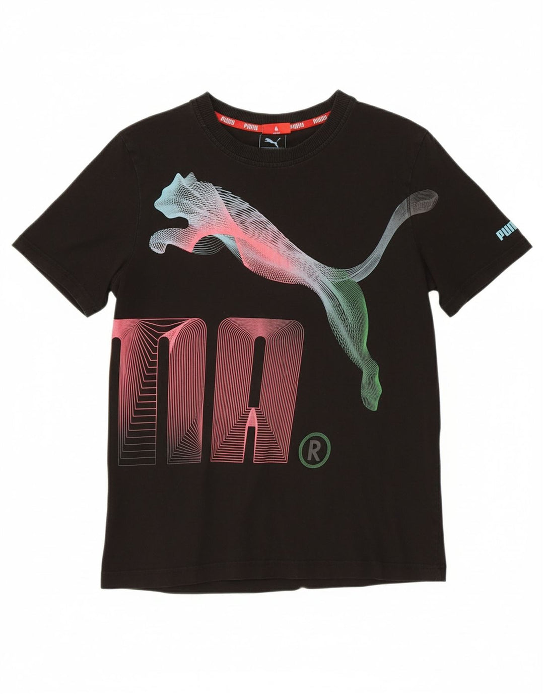 PUMA Mens Graphic T-Shirt Top Small Black