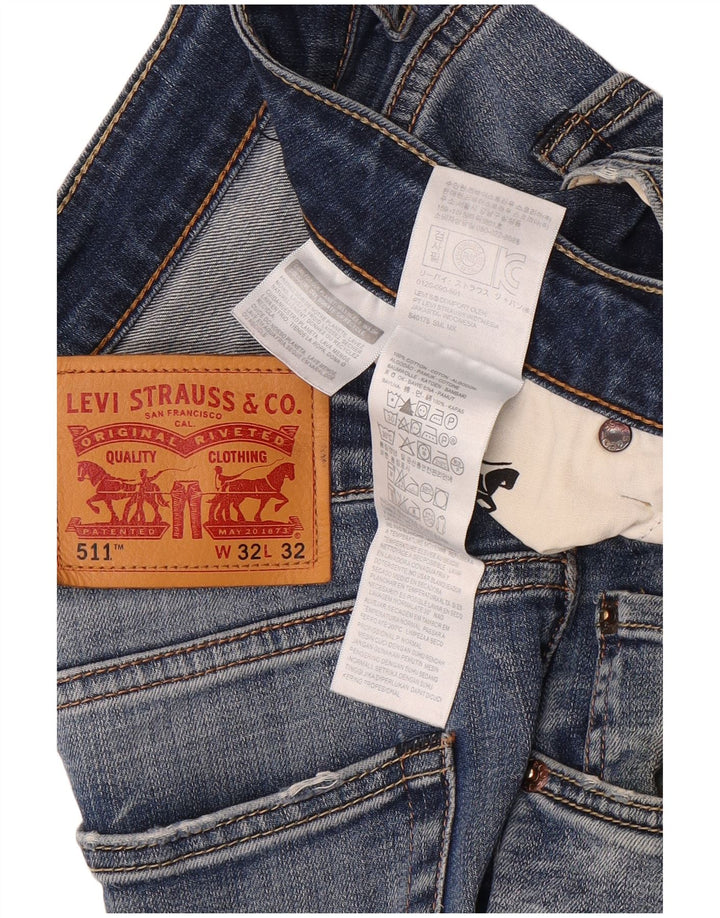 Levi's muške 511 uske traperice s oštećenjem W32 L32 plavi pamuk