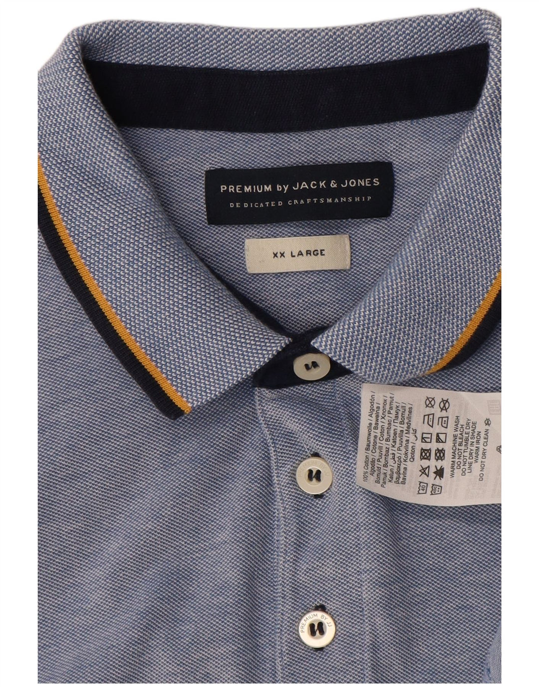 Jack & Jones muška polo majica 2XL plavi pamuk