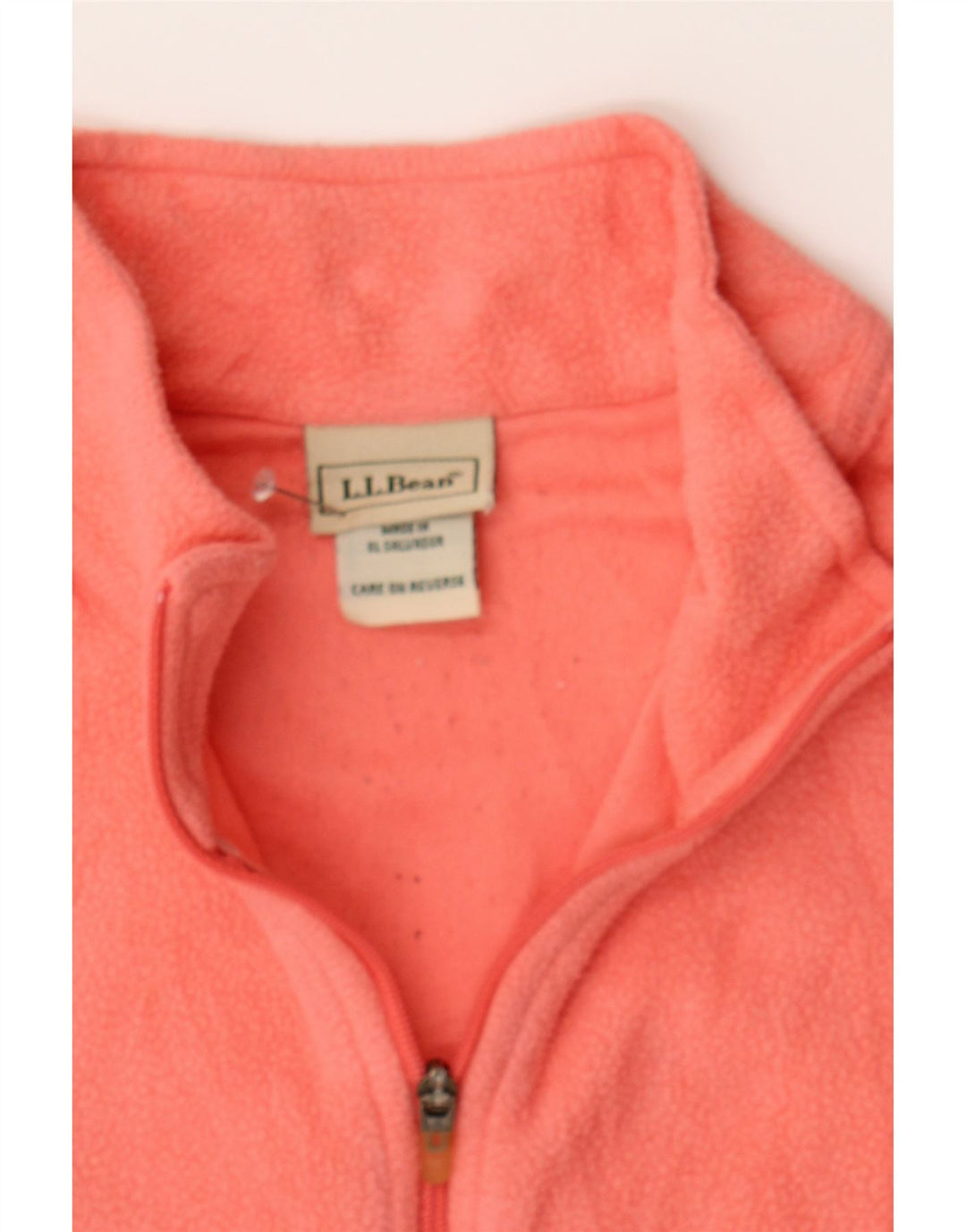 L.L.BEAN Womens Fleece Jacket UK 14 Medium Pink Polyester Vintage L.L.Bean and Second-Hand L.L.Bean from Messina Hembry 