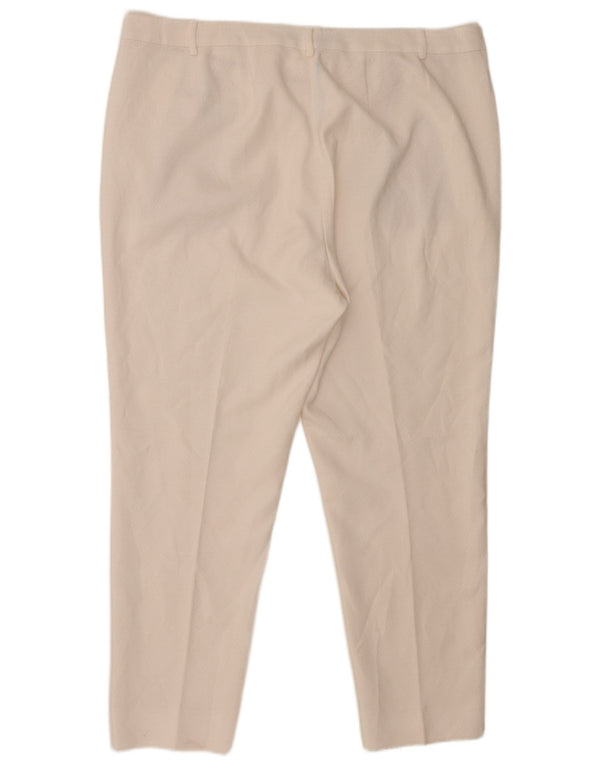 Marks & Spencer ženske odijelne hlače UK 18 XL W38 L27 sivobijele geometrijske