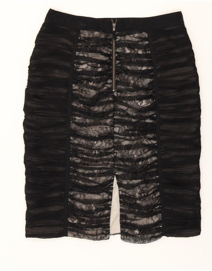 COAST ženska čipkasta pencil suknja UK 10 mala W28 crni poliester