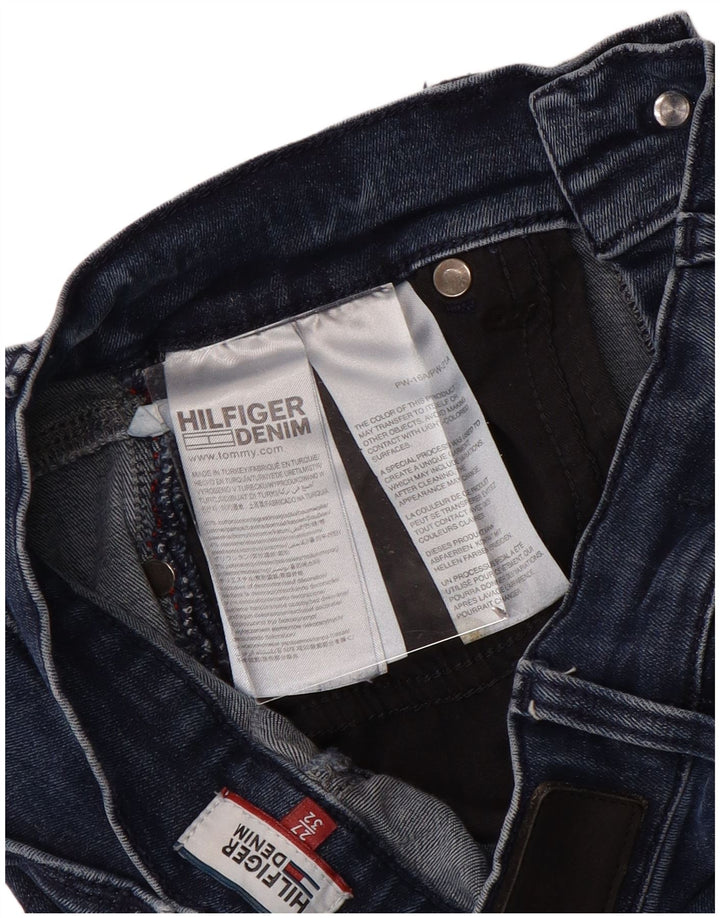 TOMMY HILFIGER Ženske uske traperice srednjeg rasta W27 L30 Plavi pamuk