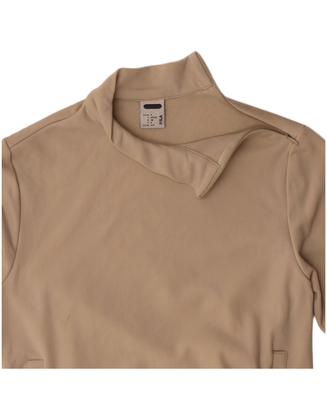 Fila Ženska majica s izrezom s patentnim zatvaračem UK 10 Small Beige