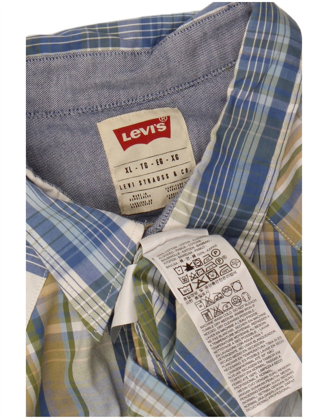 LEVI'S Muška flanelska košulja XL šareni karirani pamuk