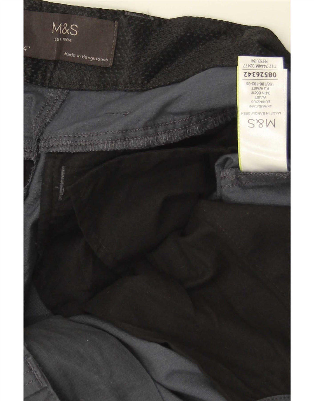 Marks & Spencer muške kargo kratke hlače W34 veliki sivi pamuk