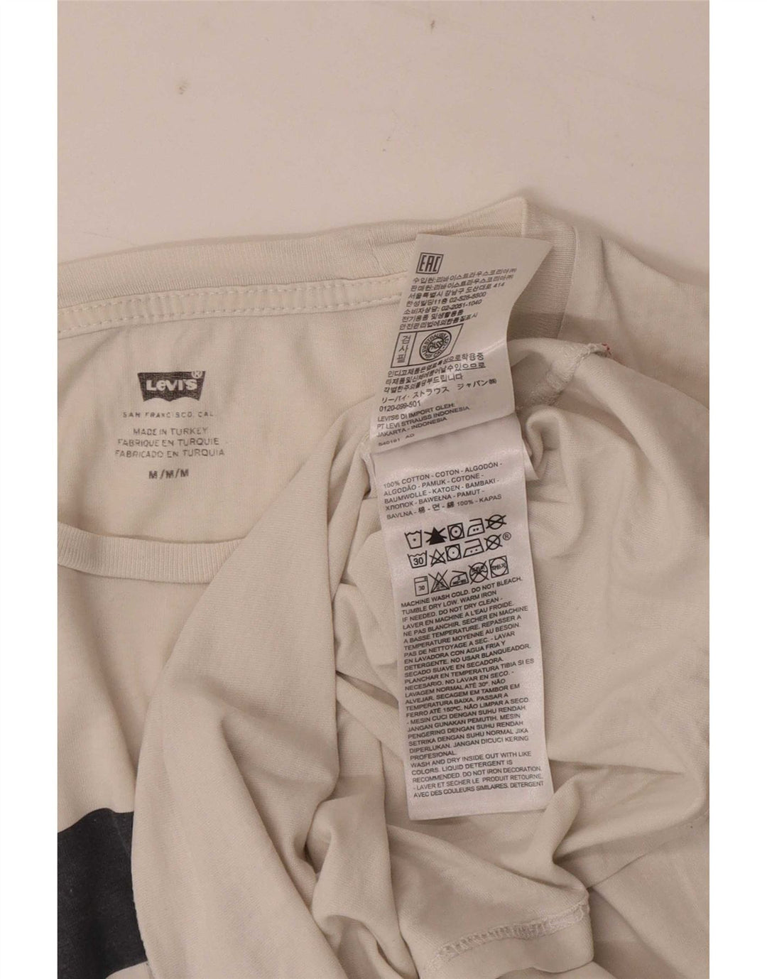 Levi's muška majica kratkih rukava s grafičkim motivima srednje bijele boje, pamuk
