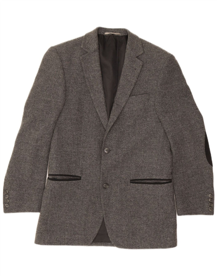 Vintage muška jakna sa 2 gumba IT 46 Mala siva vuna