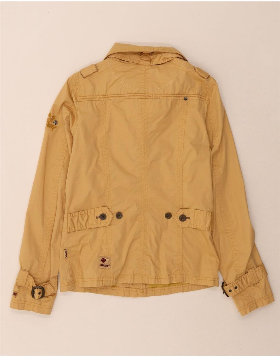 KHUJO Womens Bomber Jacket UK 12 Medium Yellow Cotton Vintage KHUJO and Second-Hand KHUJO from Messina Hembry 