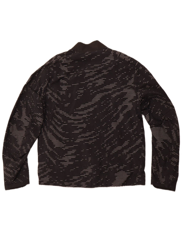 NIKE muška gornja jakna Therma-Fit reverzibilne trenirke srednje crne pruge