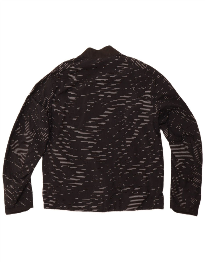 NIKE muška gornja jakna Therma-Fit reverzibilne trenirke srednje crne pruge