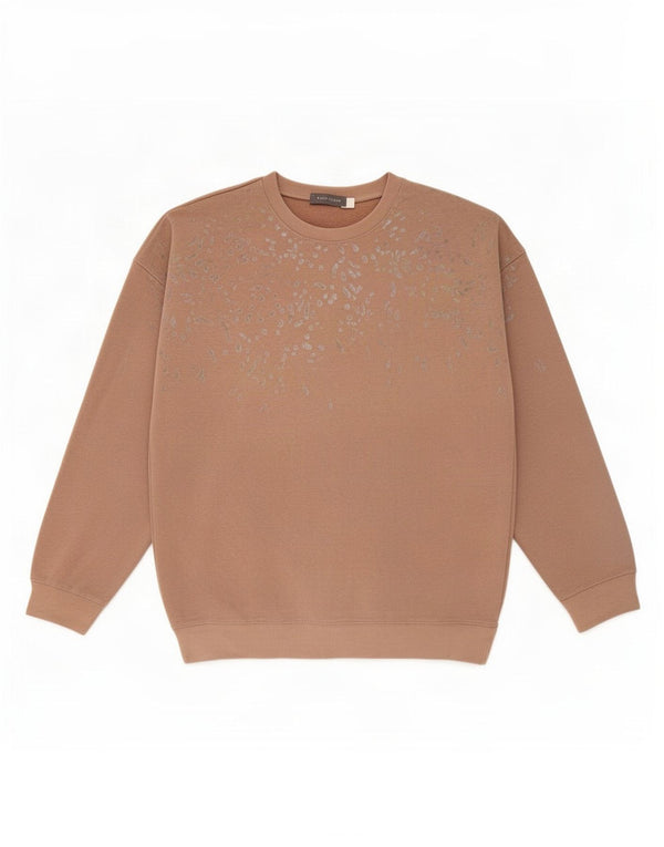 MINT VELVET Ženski džemper s abstraktnim uzorkom UK 10 Small Beige