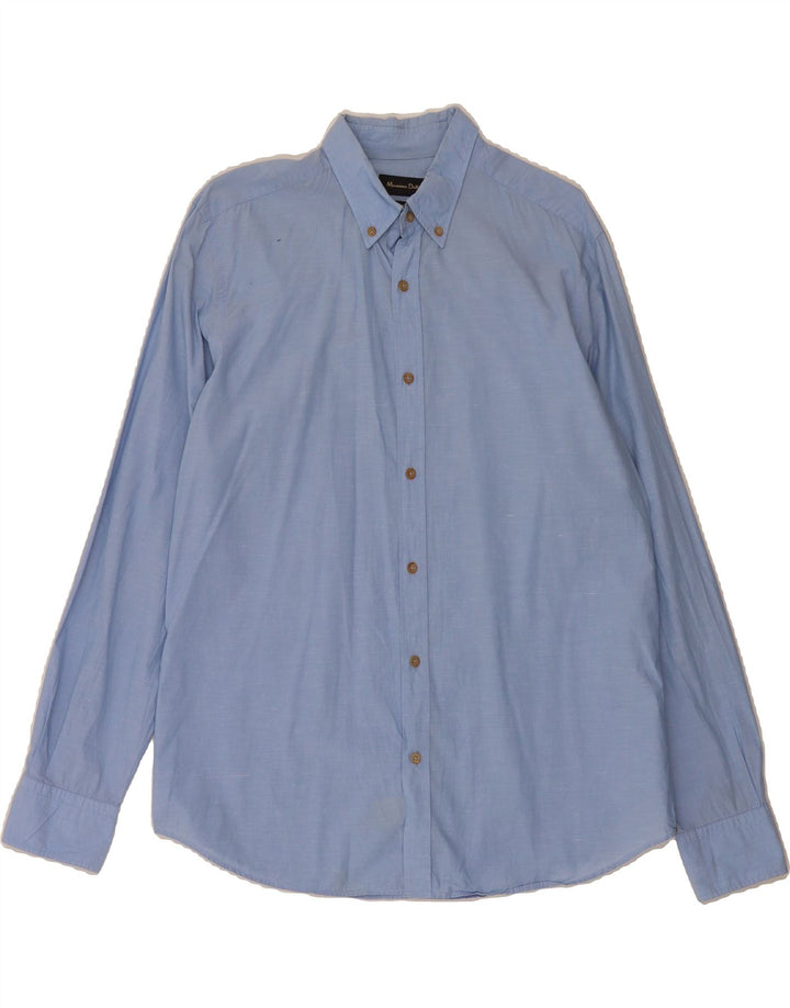 MASSIMO DUTTI Mens Shirt Large Blue Vintage Massimo Dutti and Second-Hand Massimo Dutti from Messina Hembry 