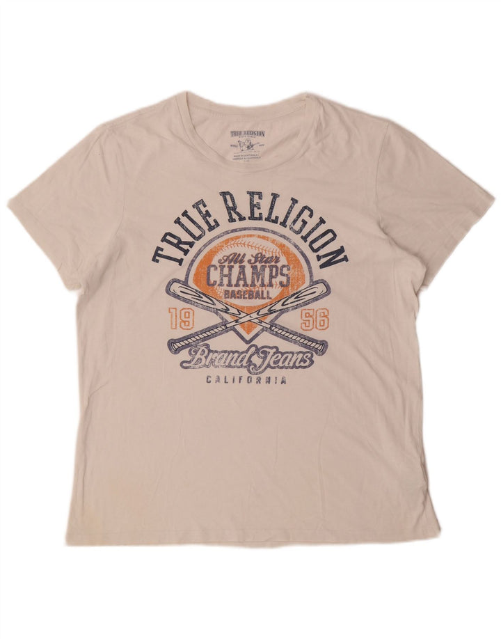 True Religion muška majica s grafičkim motivima, veliki bijeli pamuk