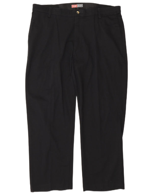 Wrangler Mens Straight Chino Trousers W38 L30 Black Cotton
