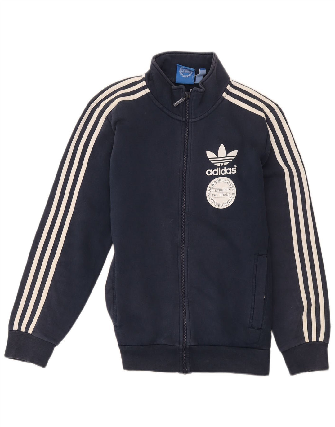Adidas muška trenirka s grafičkim motivima, mala tamnoplava pamučna jakna
