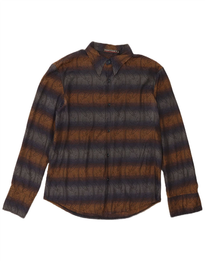 Vintage muška košulja Srednje tamnoplava paisley poliester