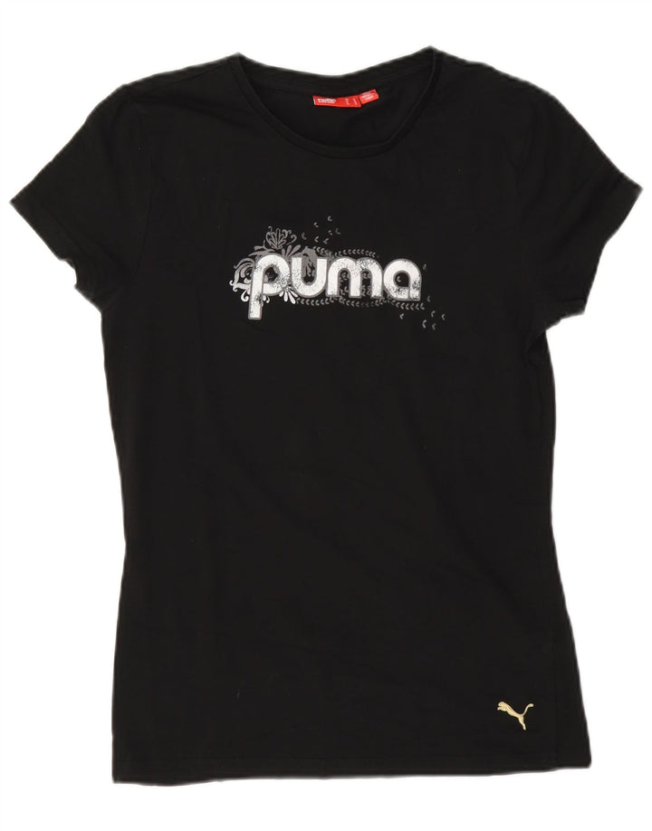 Puma ženska majica kratkih rukava Regular Graphic UK 12 srednje crni pamuk