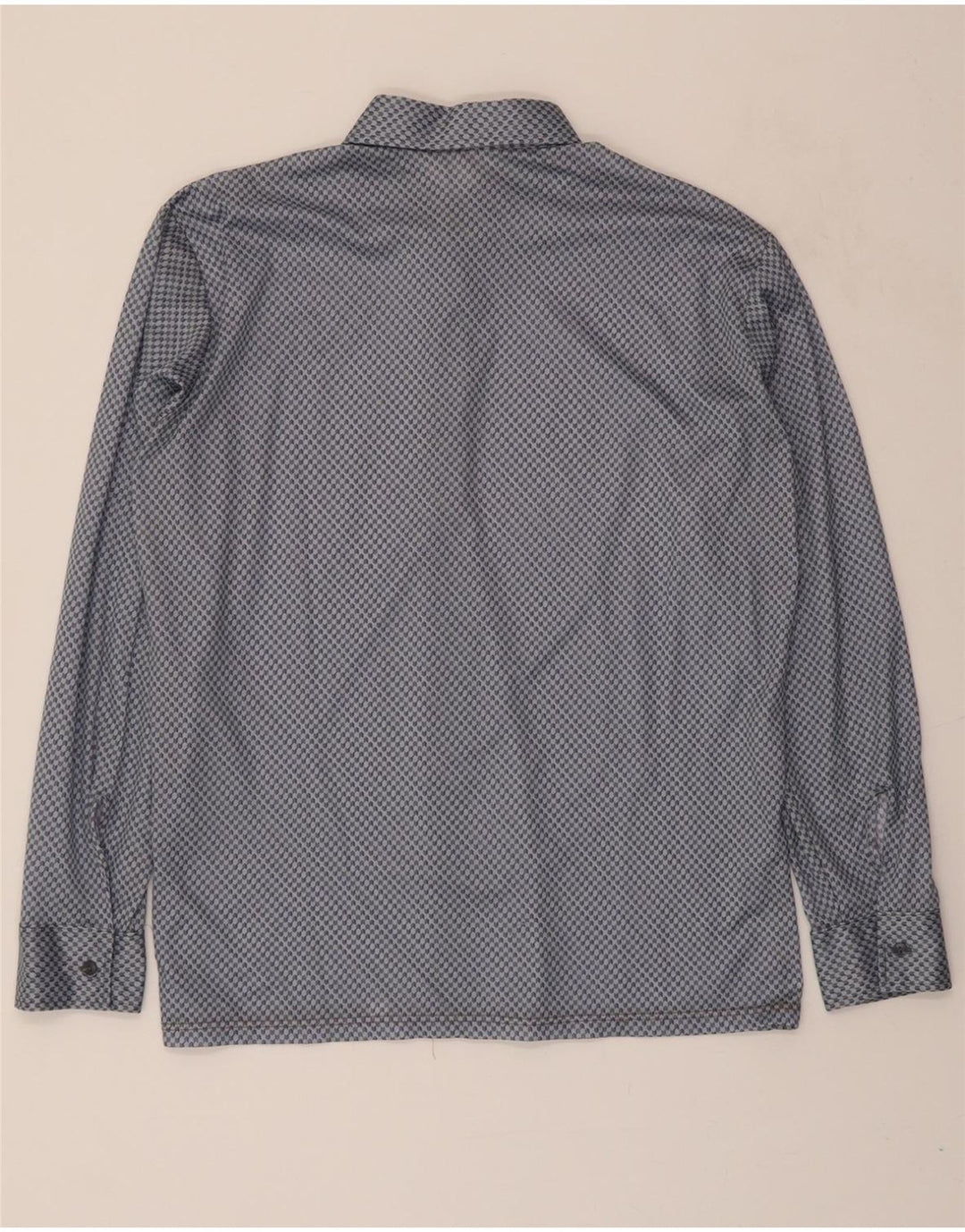 VINTAGE Mens Abstract Pattern Shirt Size 41 Large Blue Vintage Vintage and Second-Hand Vintage from Messina Hembry 