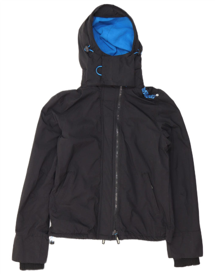 SUPERDRY ženska jakna vjetrovka s kapuljačom UK 14 velika crna