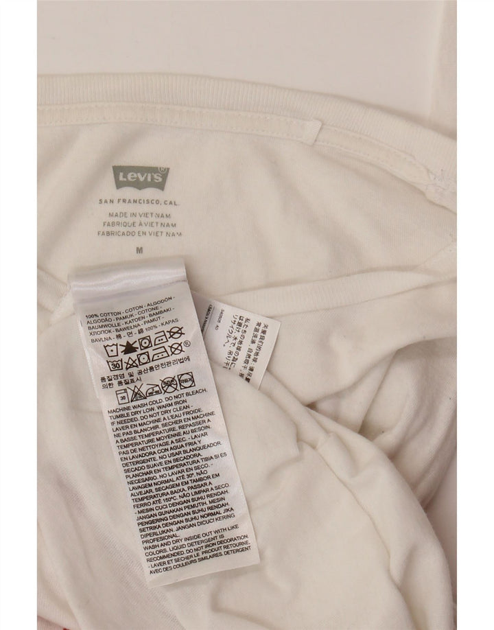 LEVI'S Ženska majica kratkih rukava s grafičkim motivima UK 12 Srednje bijeli pamuk