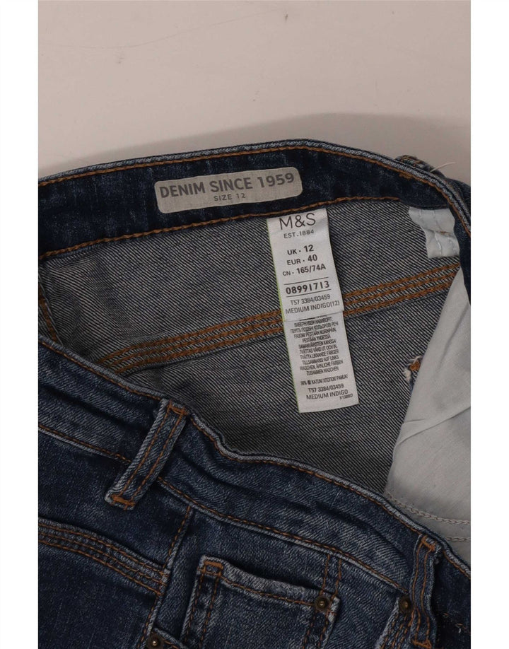 Marks & Spencer ženske traper kratke hlače UK 12 srednje W30 plavi pamuk