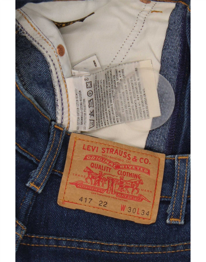 Levi's muške 417 Bootcut traperice W30 L34 plavi pamuk