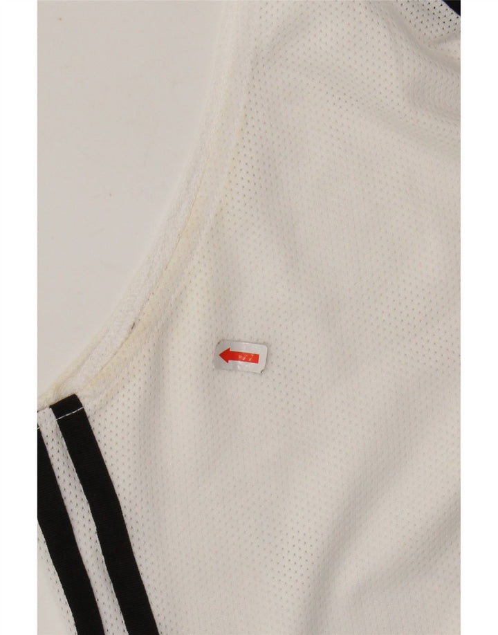 ADIDAS ženski kratki prsluk UK 16 Veliki bijeli poliester