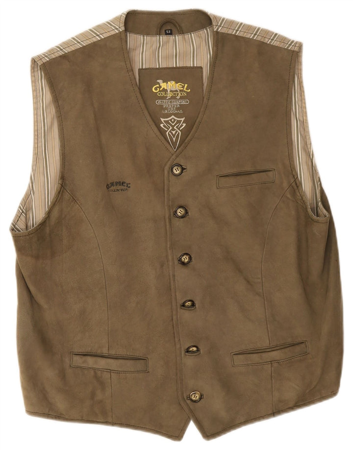 Camel Active muški prsluk od brušene kože IT 52 Large Brown