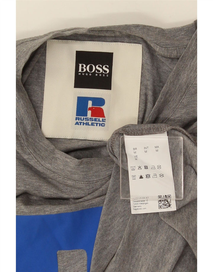 HUGO BOSS Muška majica kratkih rukava srednje sivi pamuk
