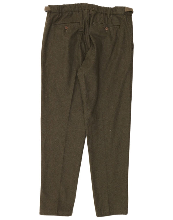 Myths Muške uske ležerne hlače IT 52 XL W36 L32 Zelena vuna