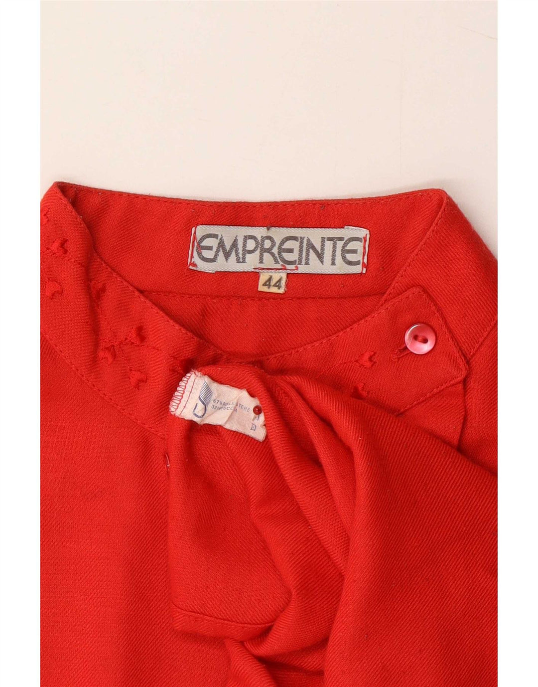 Vintage ženska košulja bluza IT 44 Srednje crveni poliester