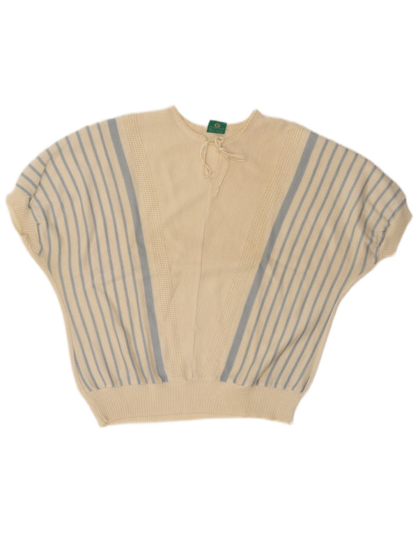 CANDA ženski džemper s okruglim izrezom EU 44 XL sivobijele na pruge