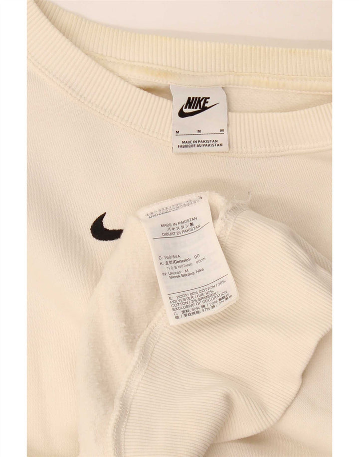Nike ženski kratki kratki džemper UK 14 Srednje bijeli pamuk