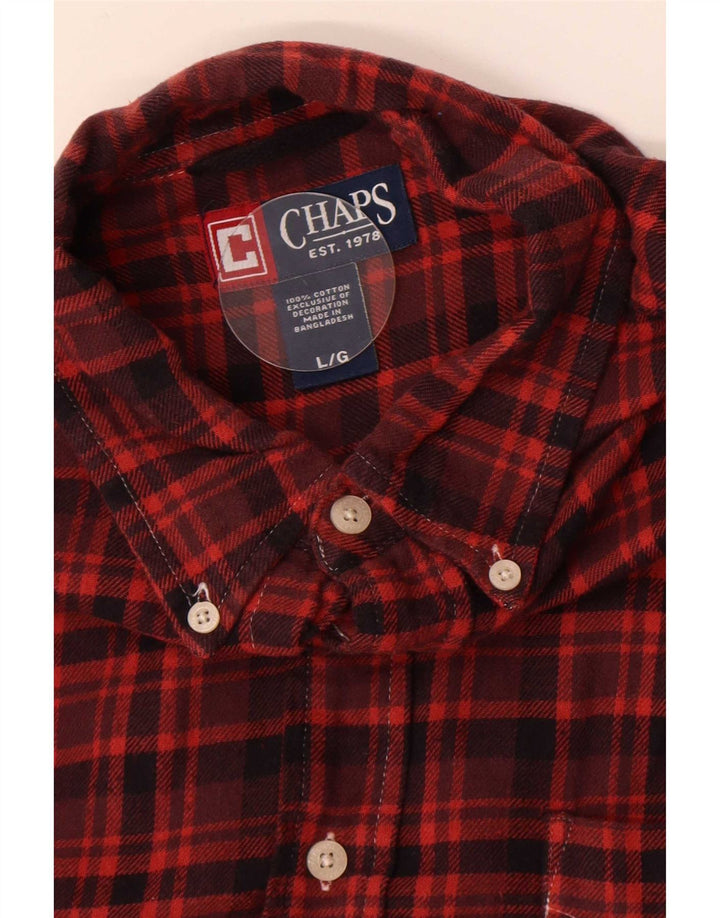 Chaps muška flanelska košulja, veliki bordo karirani pamuk