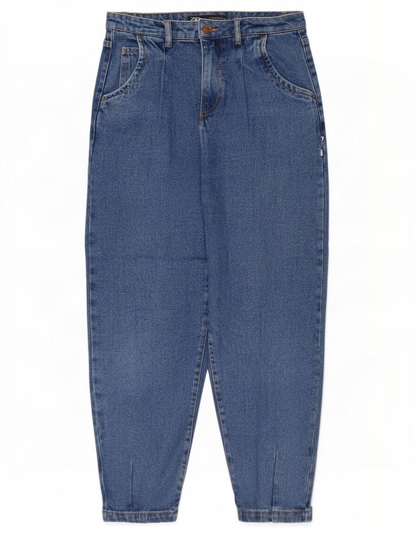 Zara ženske sužene traperice visokog struka EU 34 2XS W24 L26 plavi pamuk