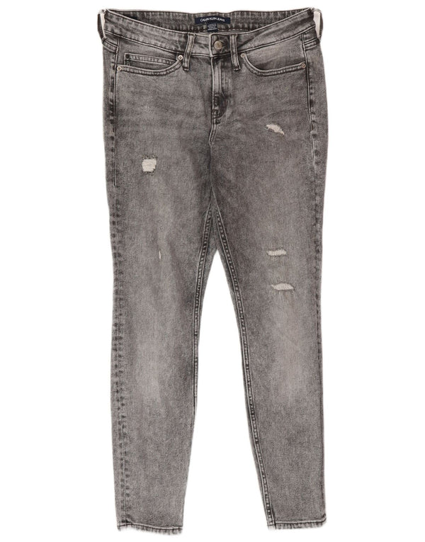 Ženske uske traperice Calvin Klein, W30 L30, sivi pamuk