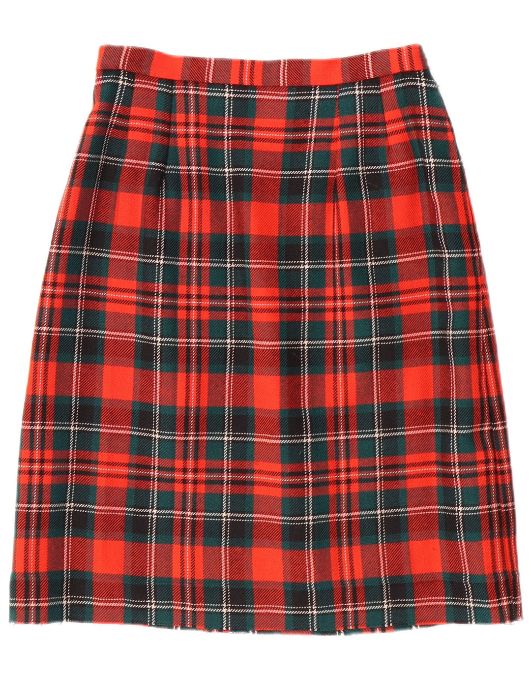 VINTAGE dvodijelni ženski set suknji EU 42 velika W28 L23 crvena karirana vuna