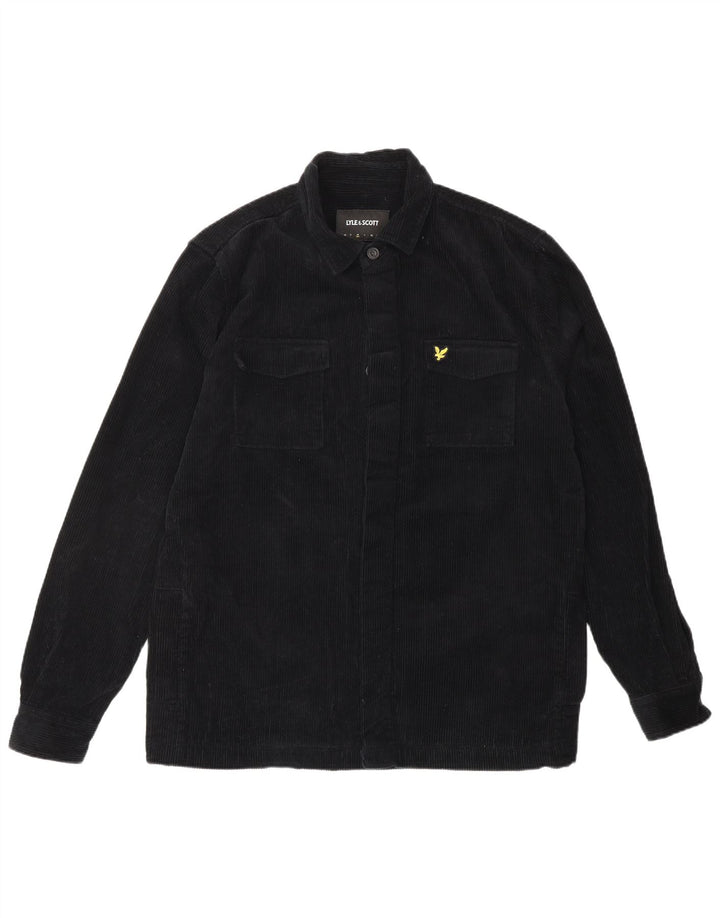 LYLE & SCOTT Muška košulja od samta Srednje crni pamuk