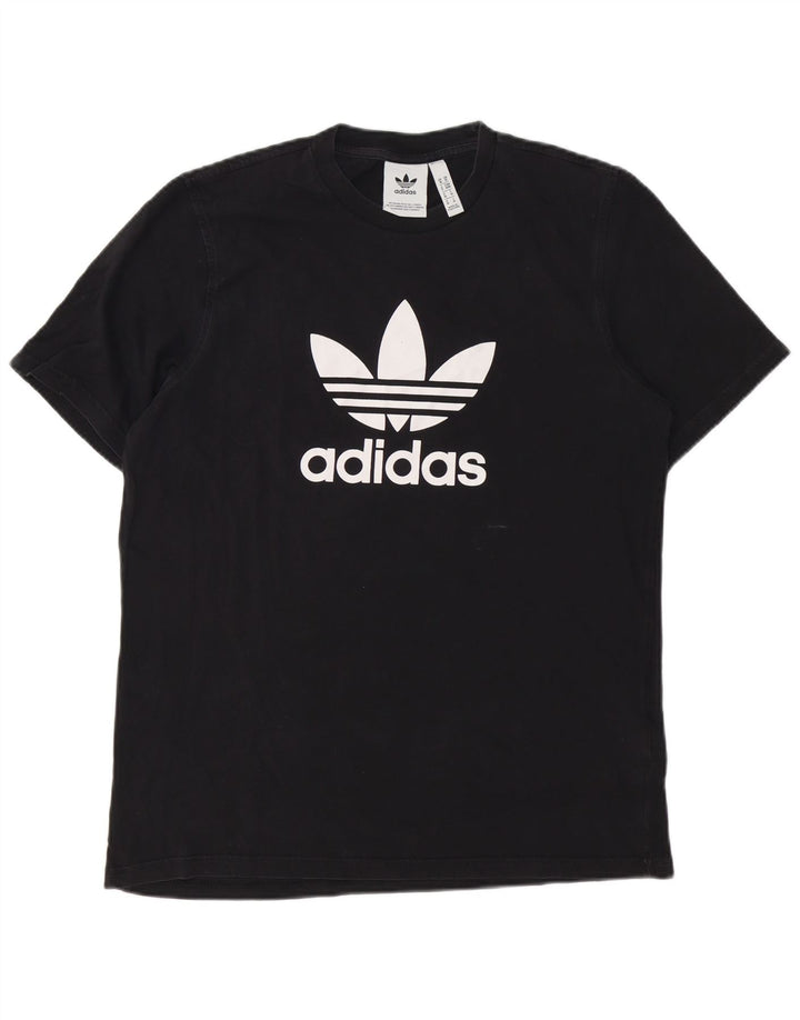 ADIDAS muška grafička majica kratkih rukava Srednji crni pamuk
