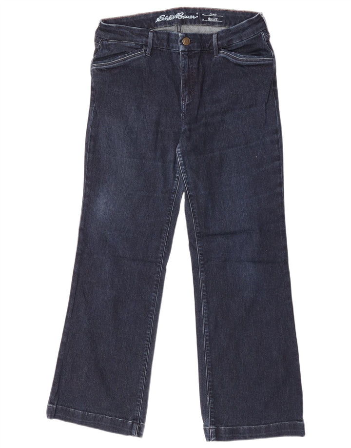 Eddie Bauer Ženske Curvy Bootcut traperice W32 L28 tamnoplavi pamuk
