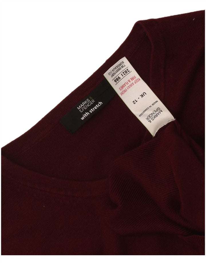 Marks & Spencer ženski kardigan pulover UK 12 Srednje kestenjasta viskoza