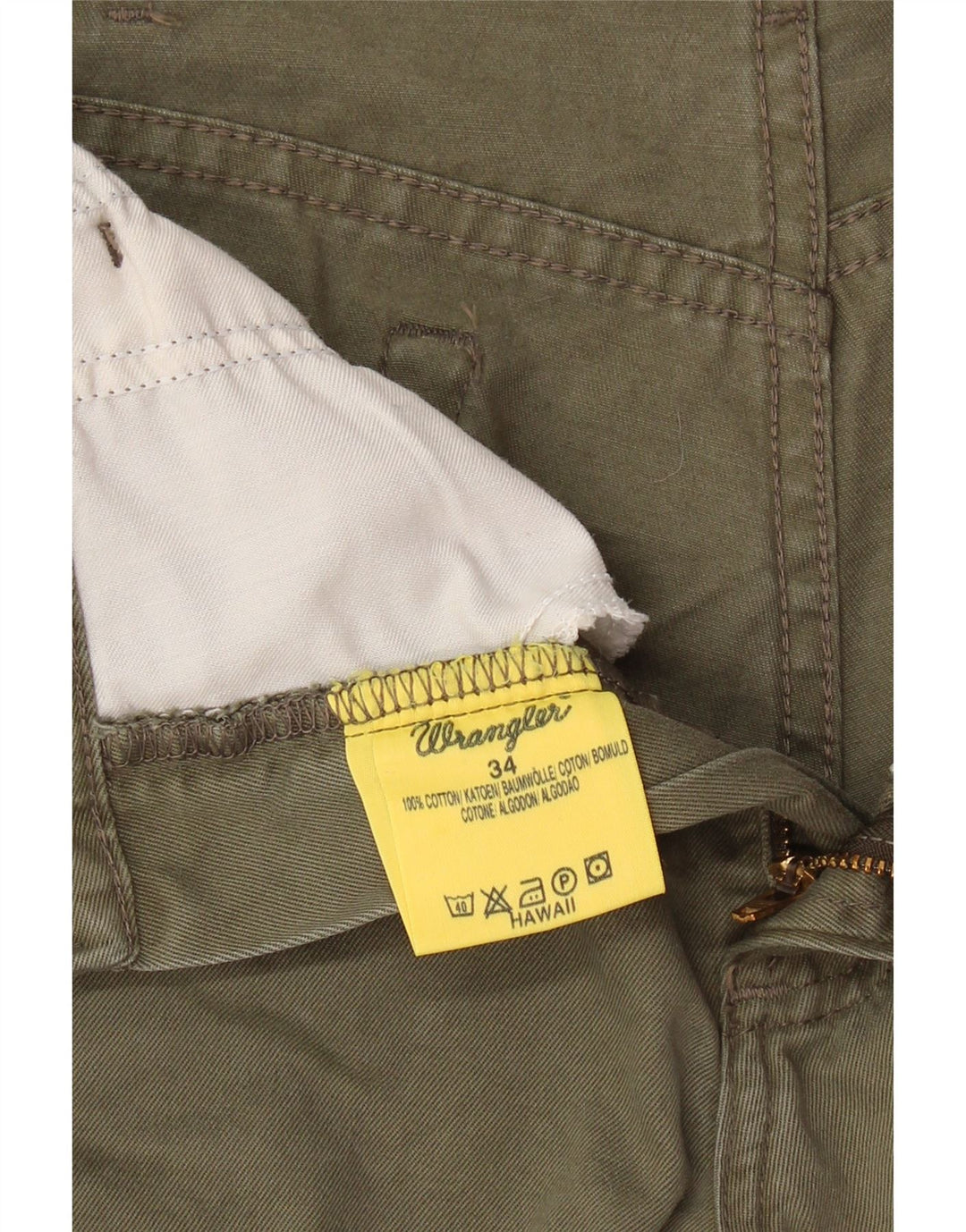 WRANGLER Muške havajske ležerne kratke hlače W34 veliki kaki pamuk