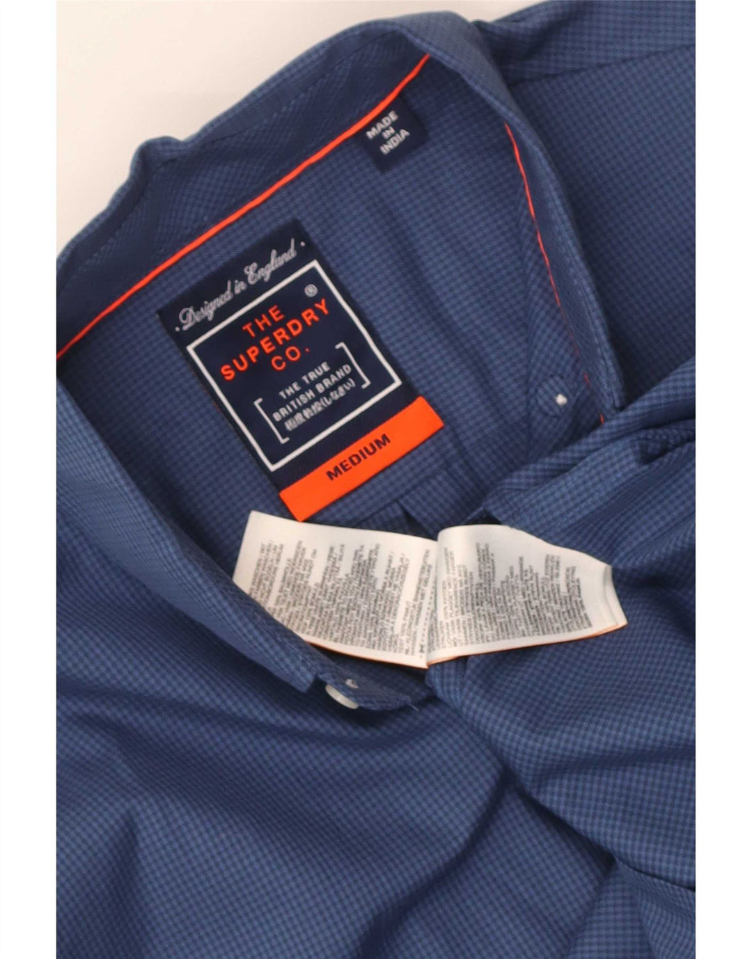 Superdry muška košulja srednje tamnoplave boje gingham pamuka
