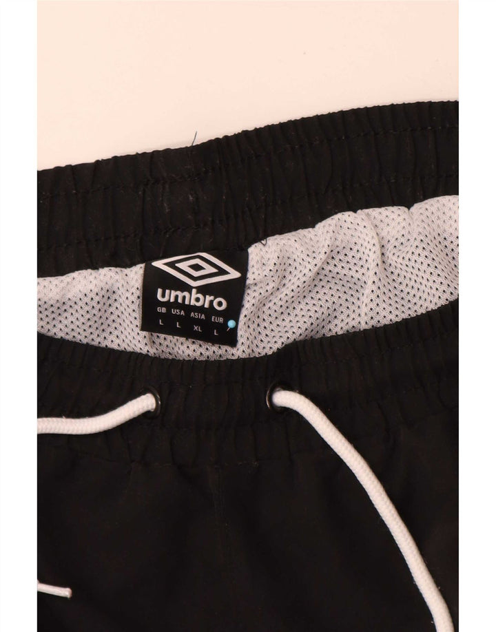 Umbro muške kratke hlače za kupanje s grafičkim motivima, veliki crni geometrijski poliester