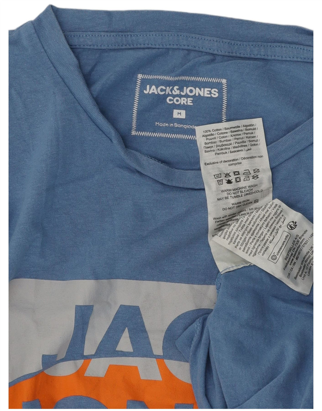 Jack & Jones muška grafička majica srednje plavi pamuk