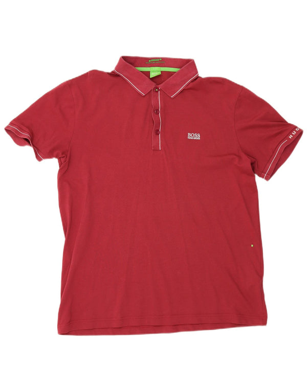 Muška uska polo majica Hugo Boss XL, kestenjasti pamuk
