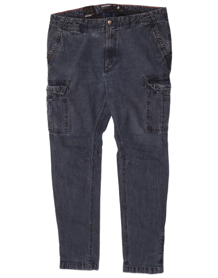 Superdry muške Cargo slim traperice W36 L32 plavi pamuk
